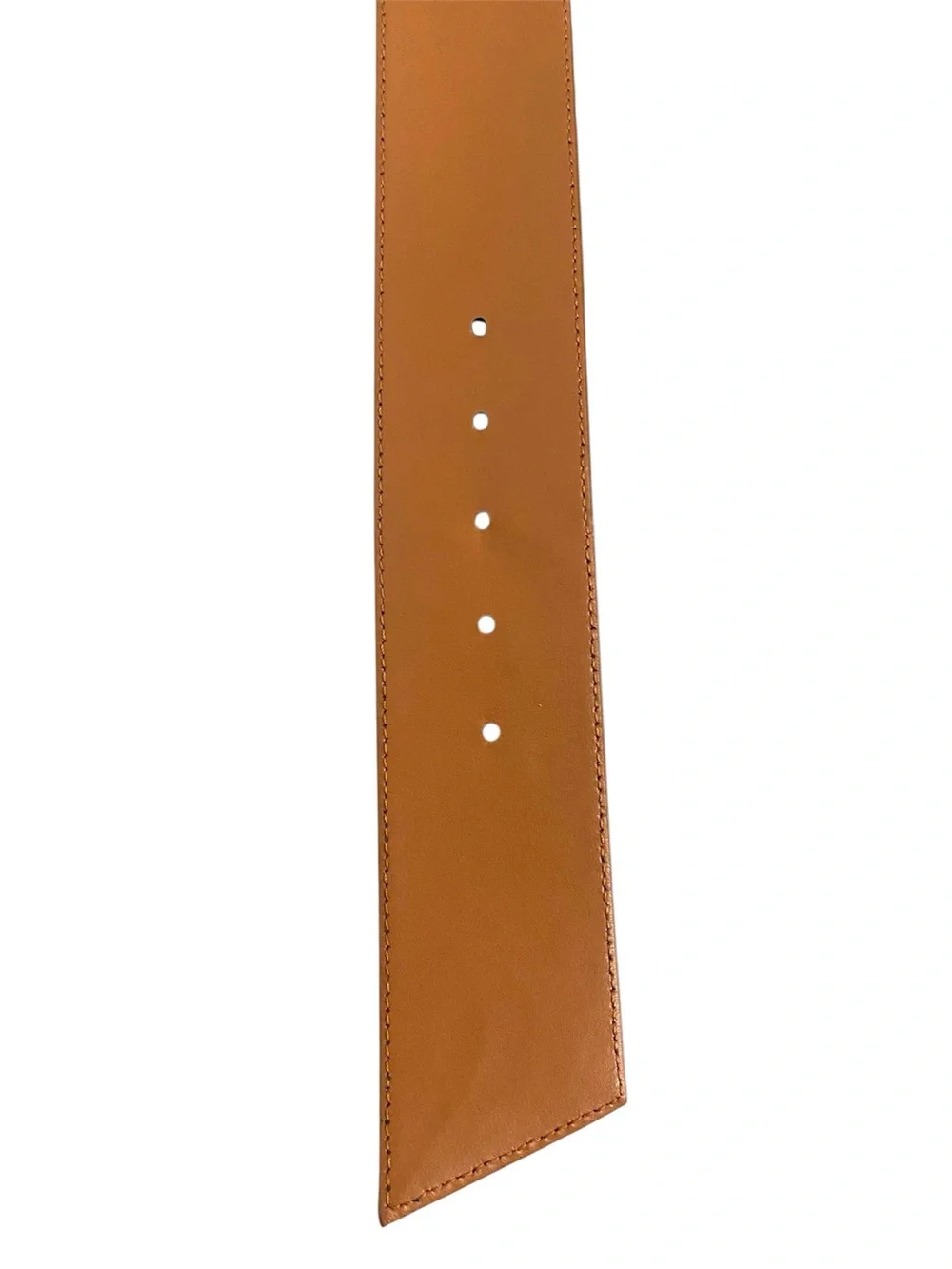 Veronica Beard Rickie Brown Animal Print Canvas Leather Statement Belt Large